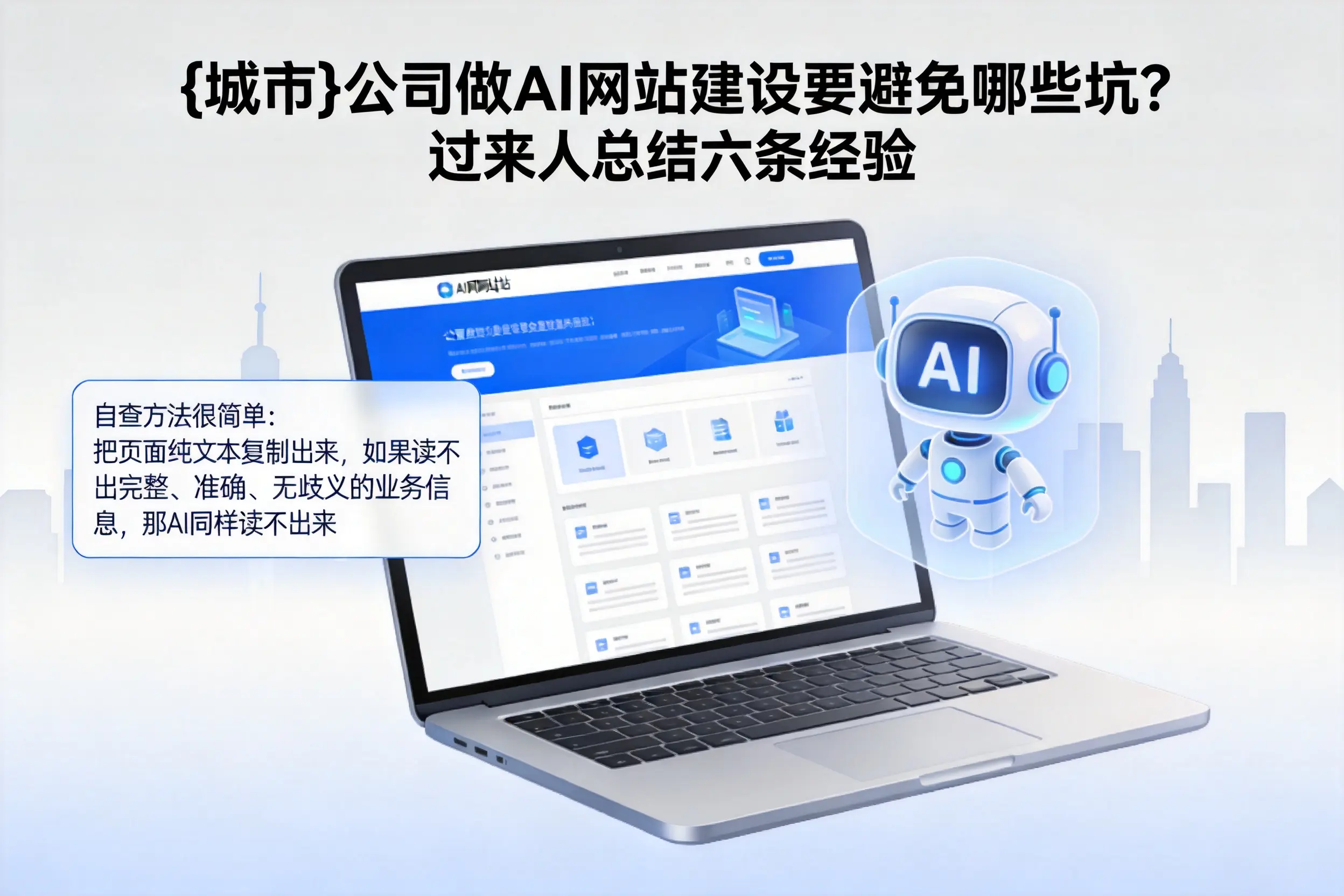 黔东南公司做AI网站建设要避免哪些坑?过来人总结六条经验