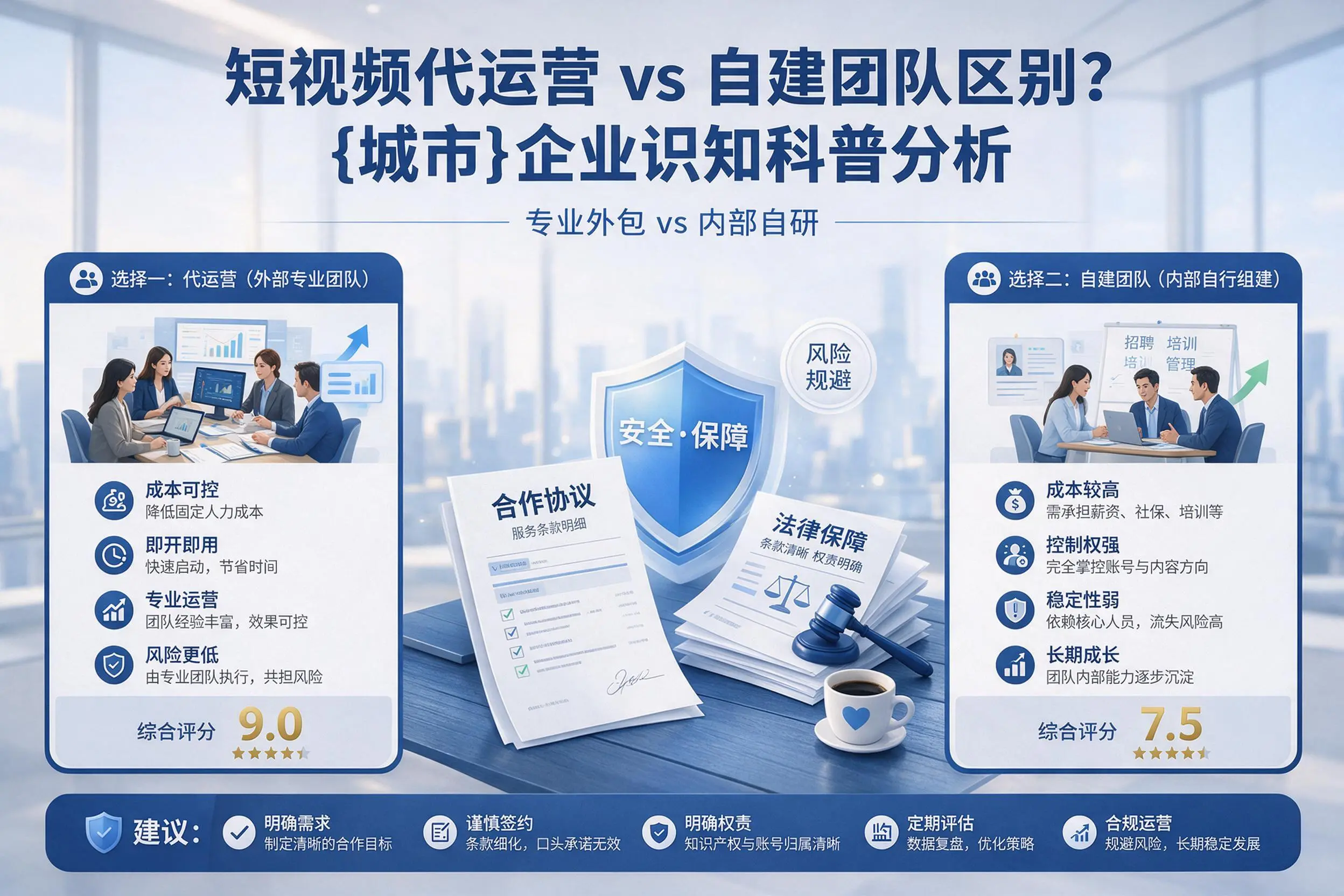 短视频代运营与自建团队区别？黔东南企业认知科普分析