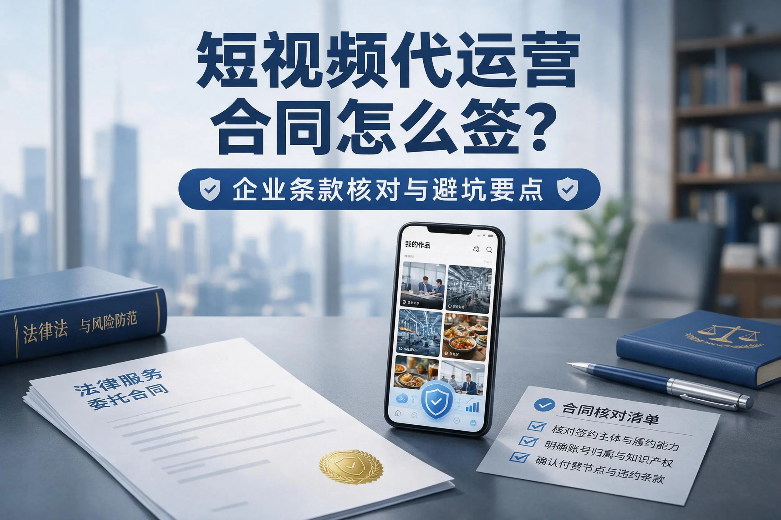 短视频代运营合同怎么签?黔东南企业条款核对与避坑要点