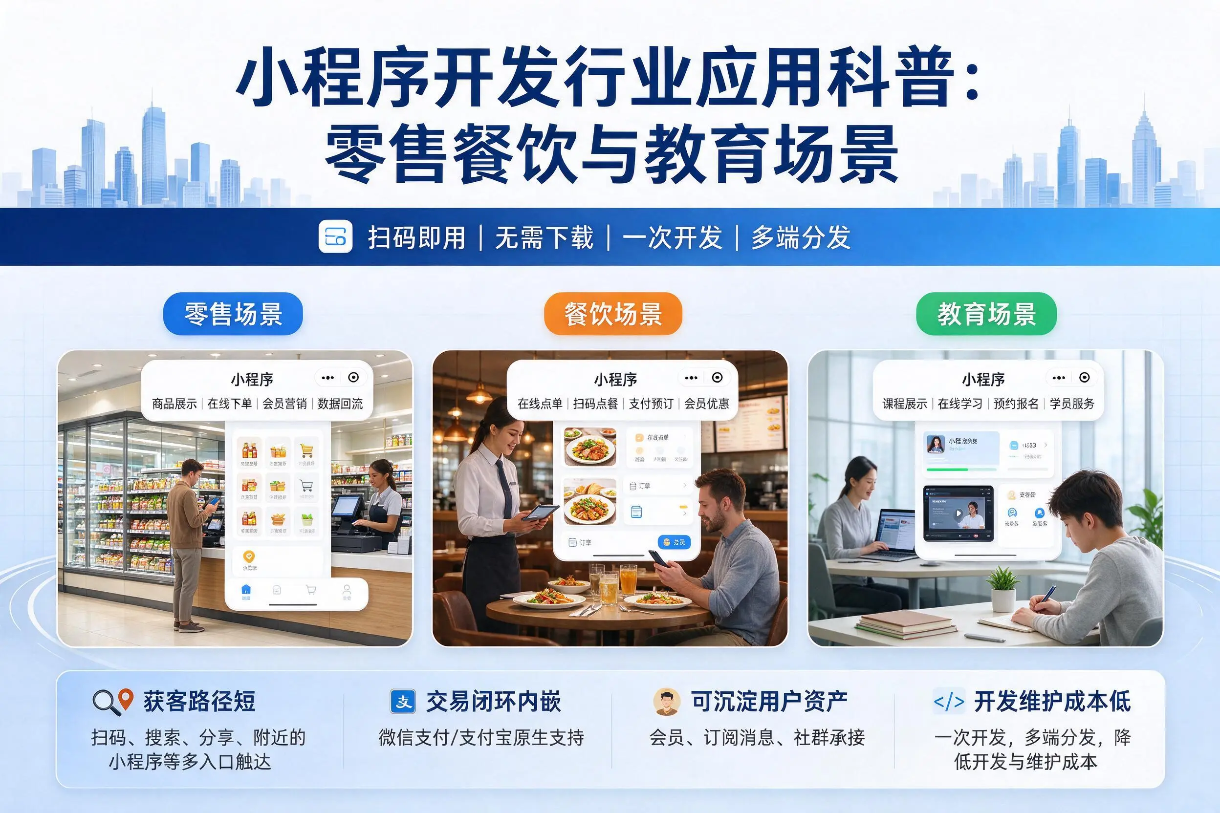 黔东南小程序开发行业应用科普:零售餐饮与教育场景
