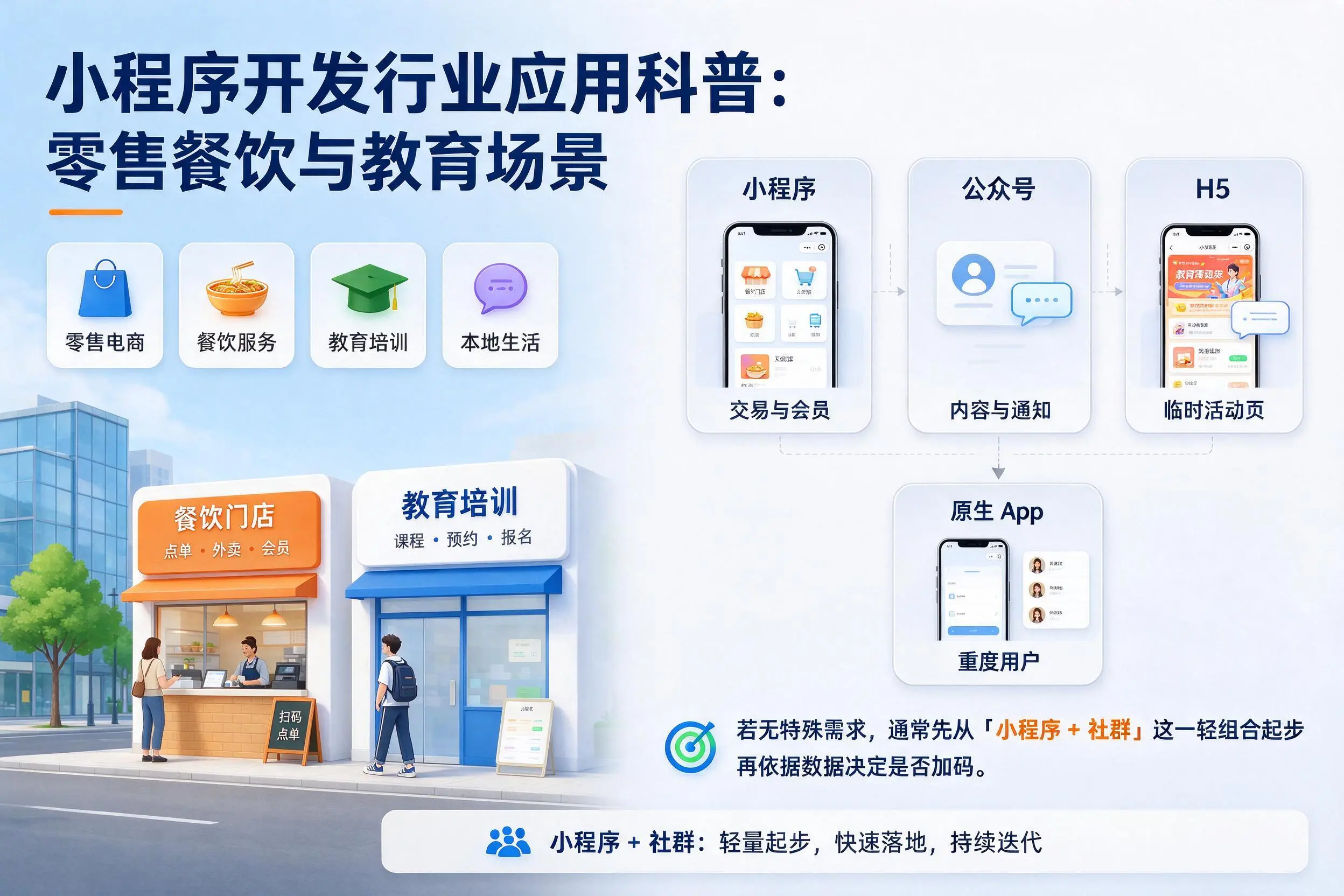 黔东南小程序开发行业应用科普:零售餐饮与教育场景