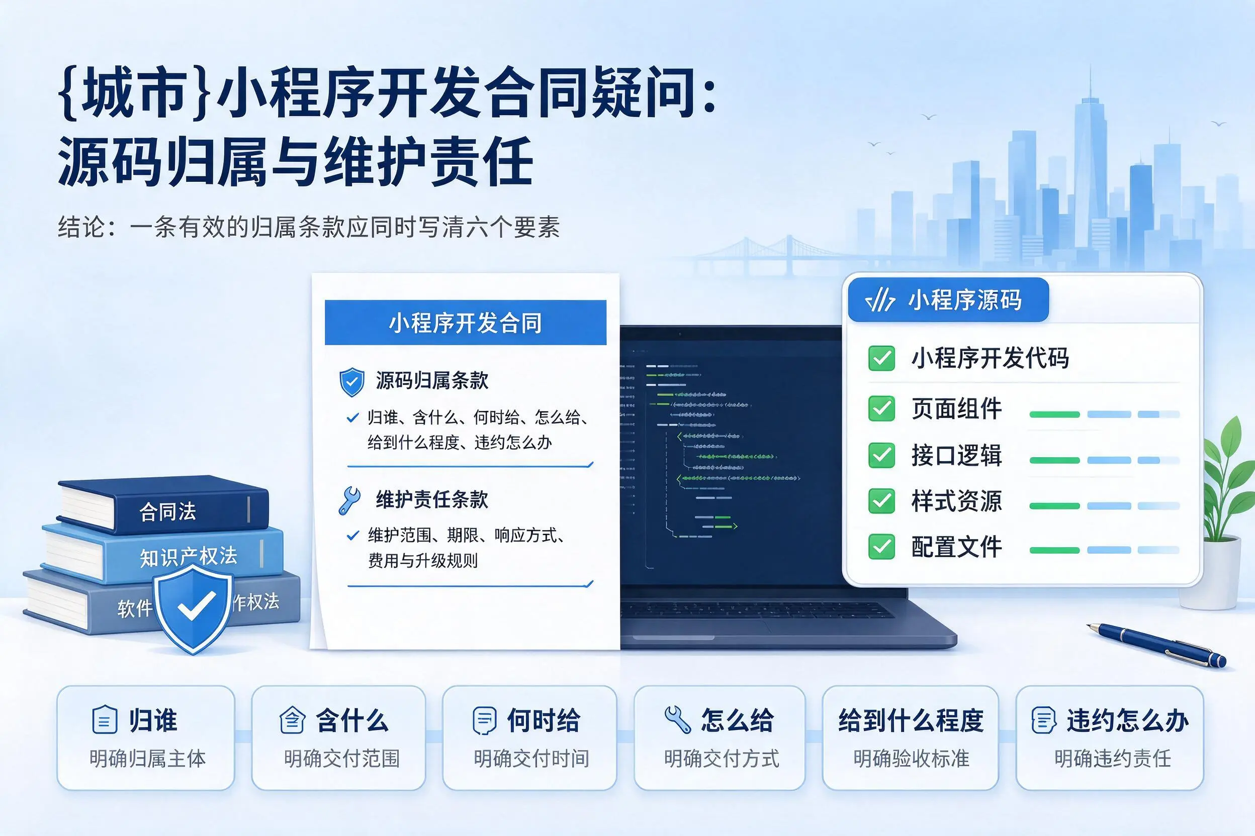 黔东南小程序开发合同疑问:源码归属与维护责任