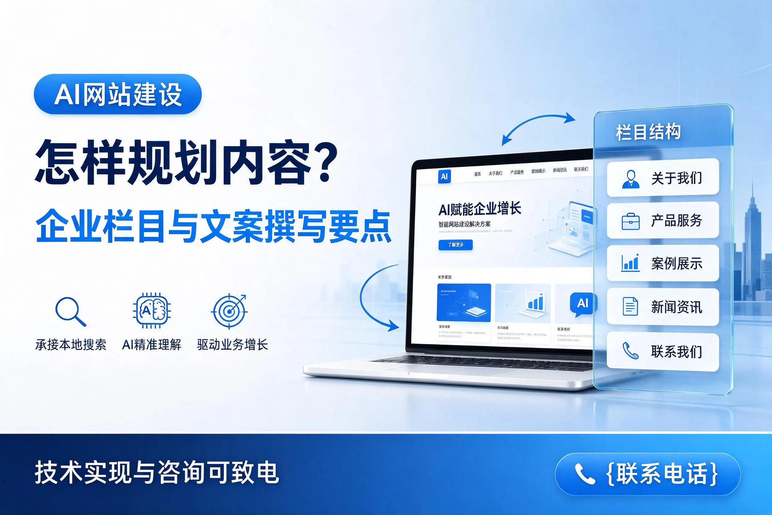 AI网站建设怎样规划内容?黔东南企业栏目与文案撰写要点
