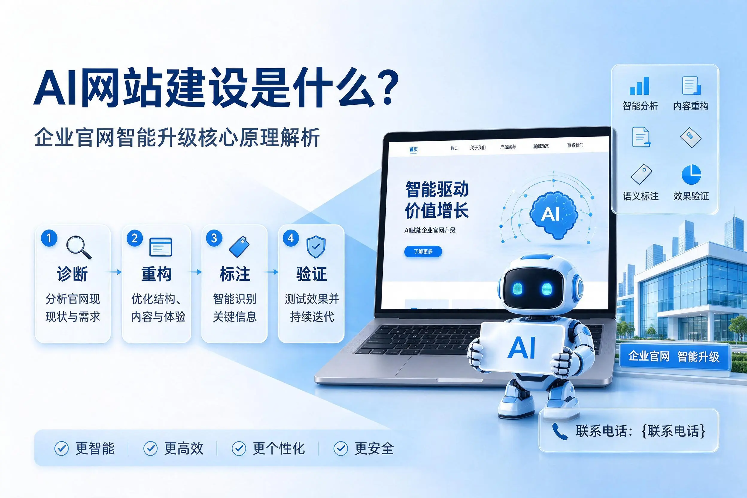 AI网站建设是什么?黔东南企业官网智能升级核心原理解析