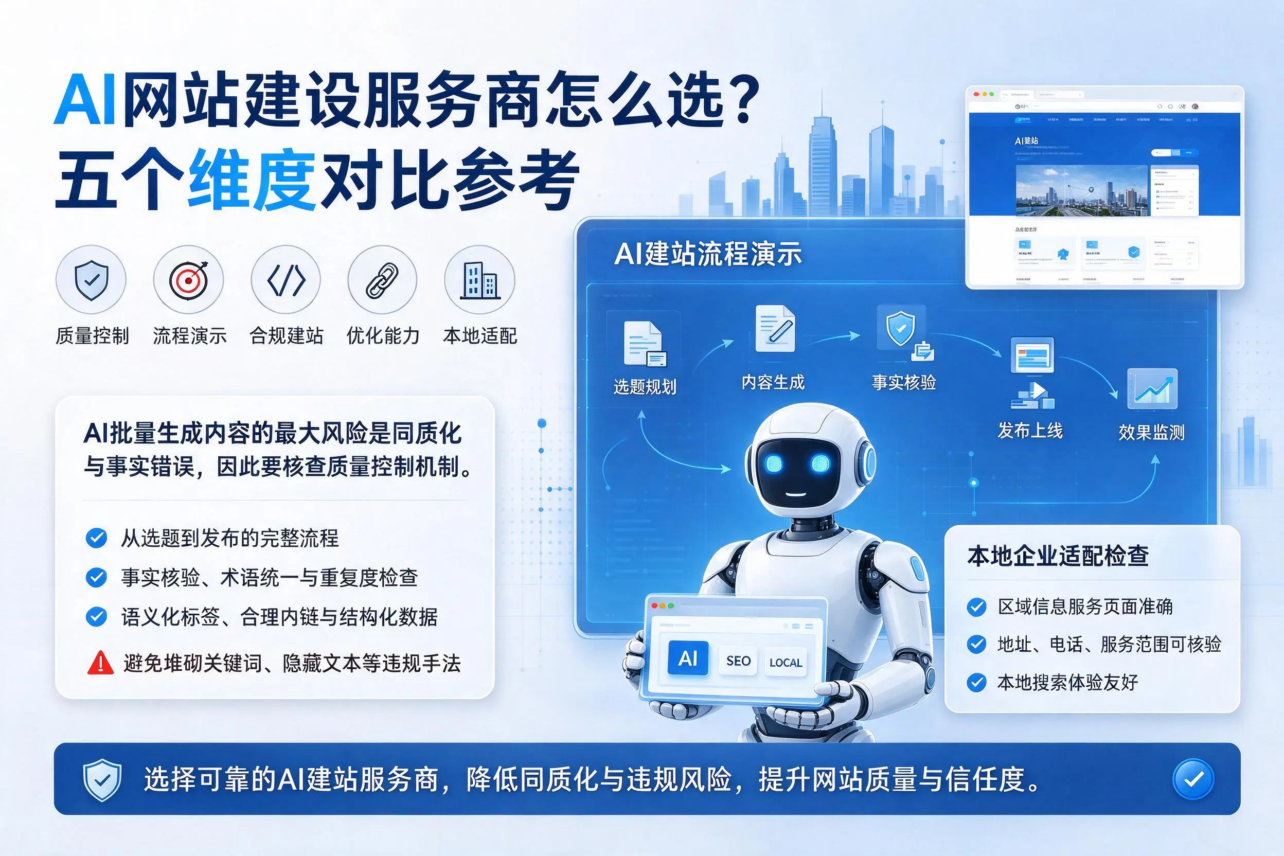 黔东南AI网站建设服务商怎么选?五个维度对比参考